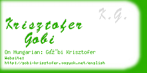 krisztofer gobi business card